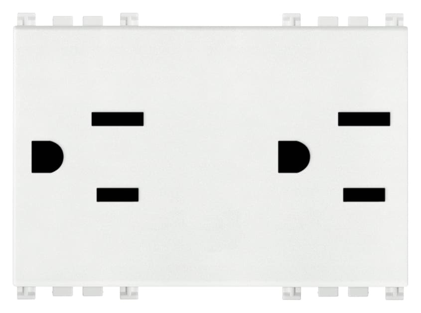 VIMAR SPA - VIW19246.B DUE PRESE 2P+T 15A USA+SASO BIANCO