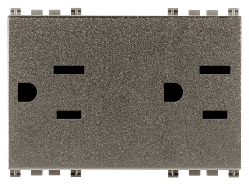 VIMAR SPA - VIW19246.M DUE PRESE 2P+T 15A USA+SASO METAL