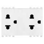 VIMAR SPA - VIW19249.B DUE PRESE SICURY 2P+T 16A USA+EU BIANCO