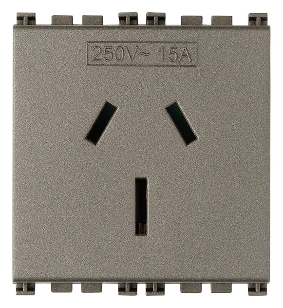 VIMAR SPA - VIW19262.M PRESA SICURY 2P+T 15A AUSTRALIA METAL