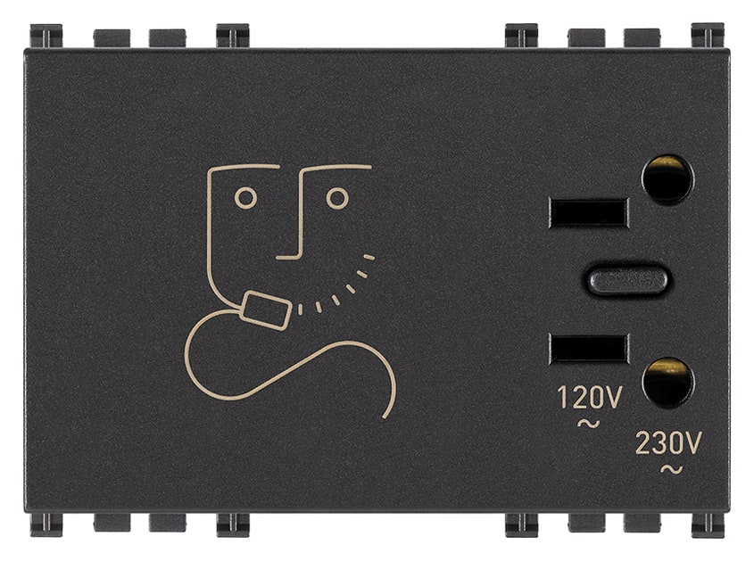 VIMAR SPA - VIW19290.AB PRESA RASOIO 230V ANTIBATTERICO GRIGIO