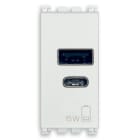 VIMAR SPA - VIW19292.AC.15.B ALIMENTATORE USB A+C 15W 5V 1M BIANCO