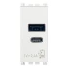 VIMAR S.P.A. - VIW19292.AC.B ALIMENTATORE USB A+C 12W2,4A5V 1M BIANCO