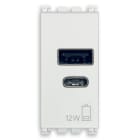 VIMAR SPA - VIW19292.AC.B ALIMENTATORE USB A+C 12W2,4A5V 1M BIANCO