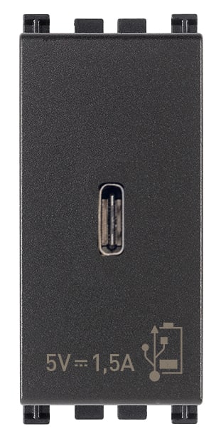 VIMAR SPA - VIW19292.C ALIMENTATORE USB C 5V 1,5A 1M GRIGIO