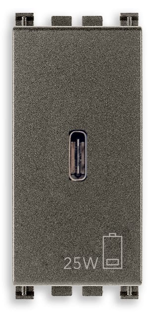 VIMAR SPA - VIW19292.C.25.M ALIMENTATORE USB C PD 25W METAL