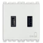 VIMAR SPA - VIW19295.AC.AB.B ALIMENTATORE USB A+C 15W3A5V2M ANTIB.B