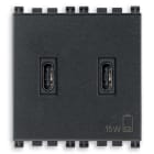 VIMAR SPA - VIW19295.CC ALIMENTATORE USB C+C 15W 3A 5V 2M GRIGIO