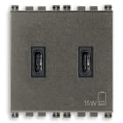 VIMAR SPA - VIW19295.CC.M Alimentatore USB C+C 15W 3A 5V 2M Metal