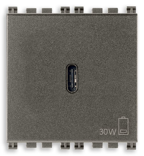 VIMAR SPA - VIW19298.M ALIMENTATORE USB C 30W PD METAL