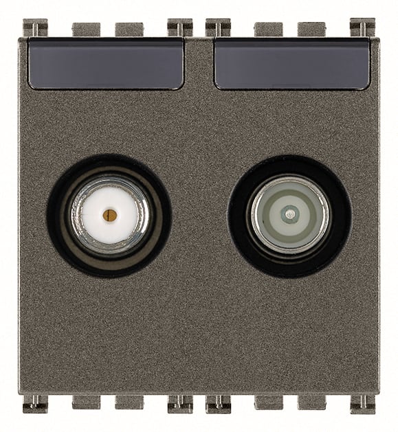 VIMAR SPA - VIW19302.01.M PRESA TV-RD-SAT DIRETTA 2 USCITE METAL