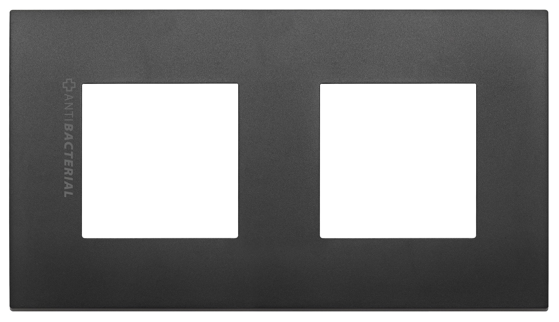 VIMAR SPA - VIW19643.AB.71 PLACCA 4M (2+2)INT71 CL ANTIBATT. NERO