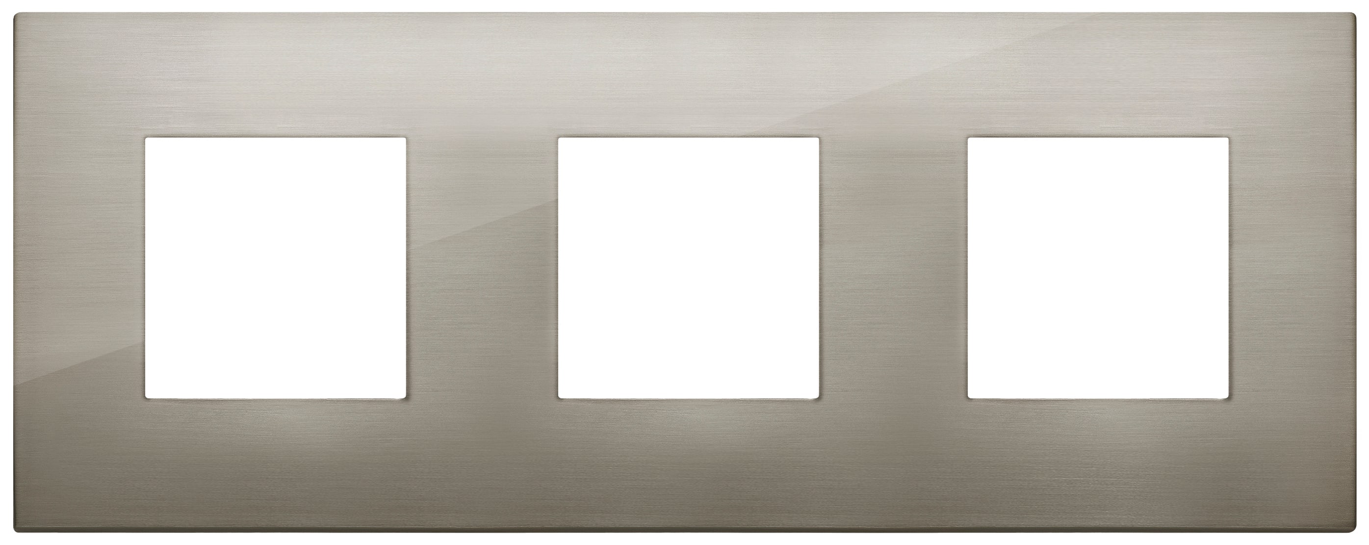 VIMAR SPA - VIW19644.08 PLACCA 6M (2+2+2)INT71 CL ACCIAIO SPAZZ