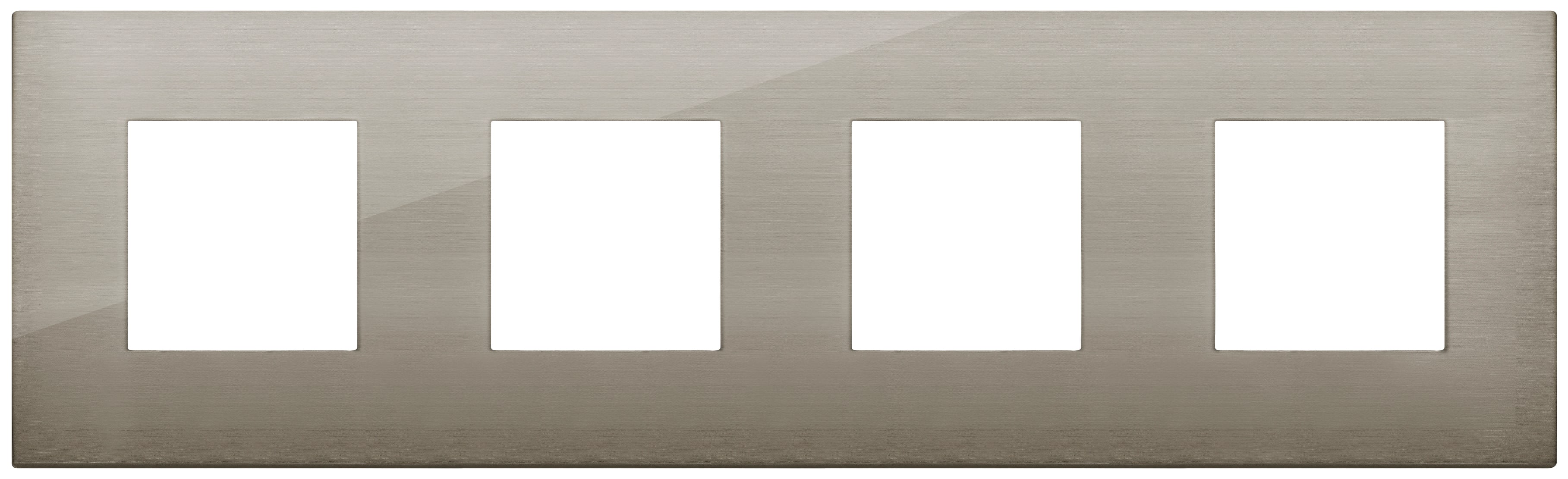 VIMAR SPA - VIW19669.08 PLACCA 8M (2+2+2+2)INT71 CL ACCIAIO SPAZ