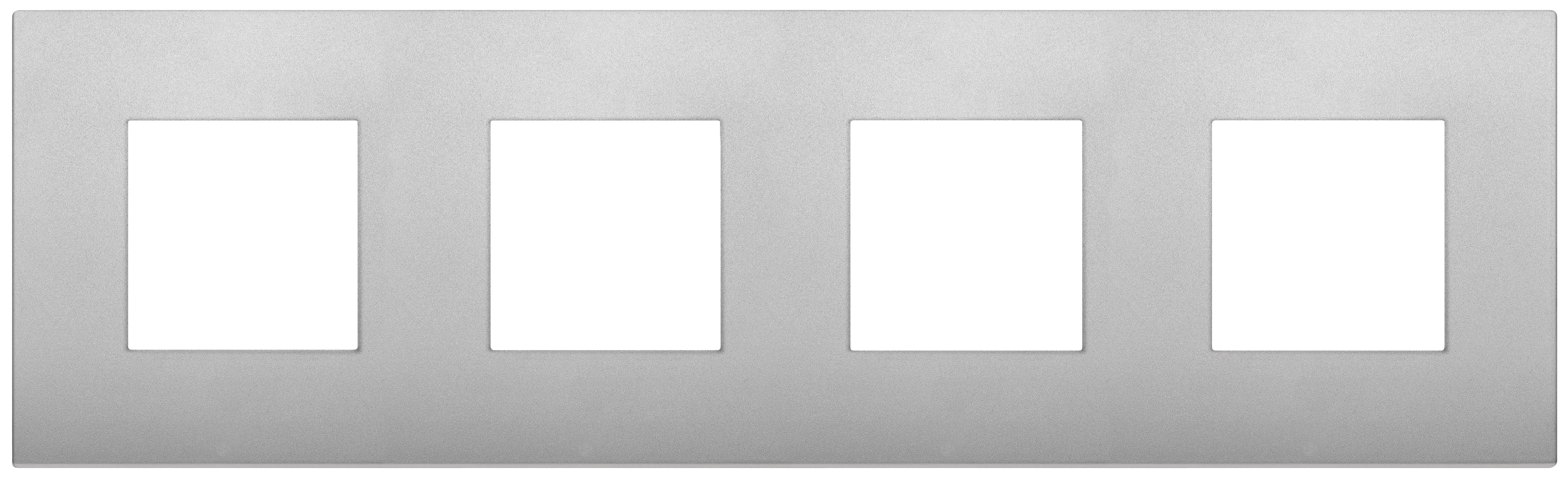 VIMAR SPA - VIW19669.79 PLACCA 8M (2+2+2+2)INT71 CL SILVER MATT