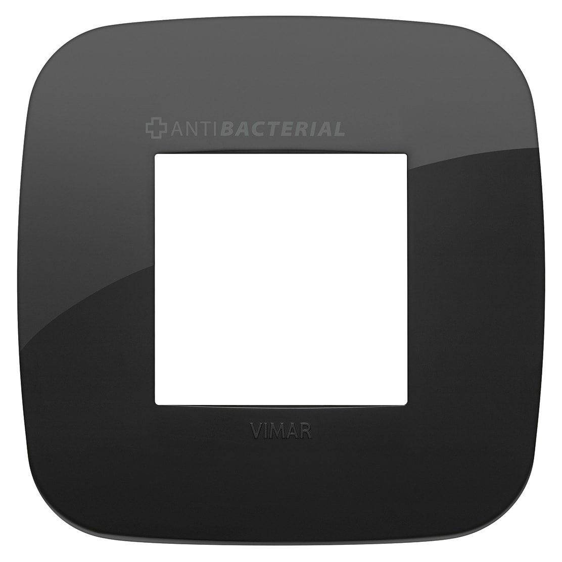 VIMAR SPA - VIW19672.AB.81 PLACCA ROUND 2M ANTIBATTERICO NERO