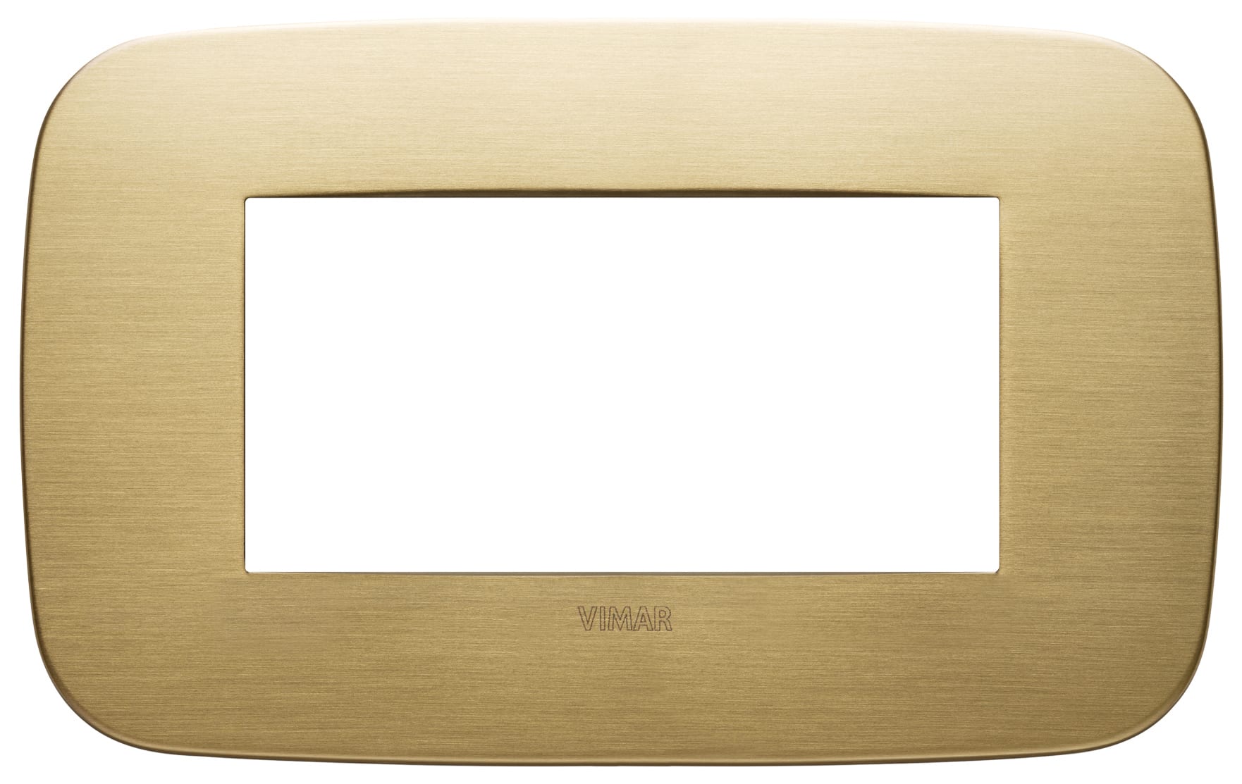 VIMAR S.P.A. - VIW19684.12 PLACCA ROUND 4M OTTONE SPAZZOLATO