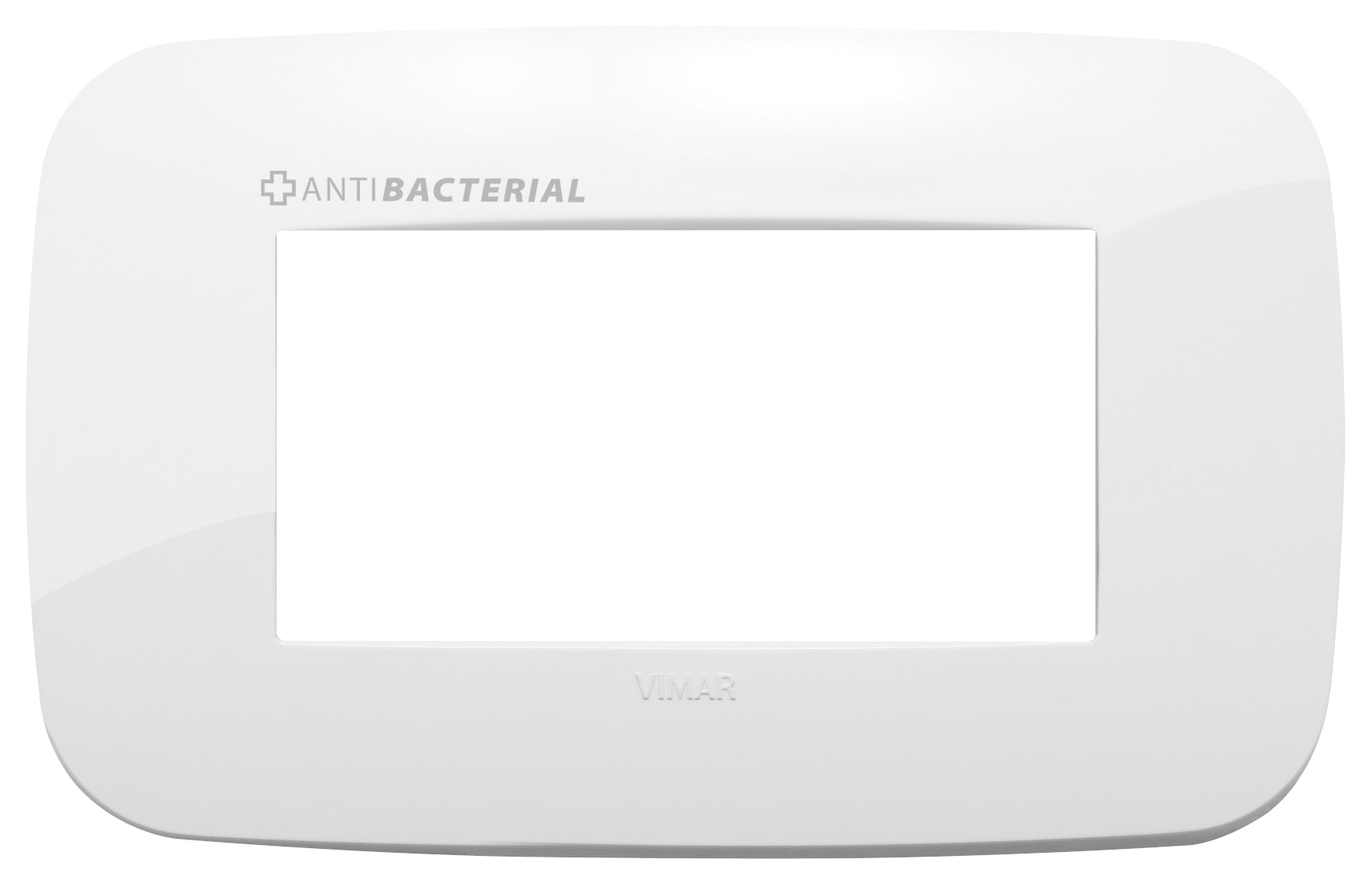 VIMAR SPA - VIW19684.AB.84 PLACCA ROUND 4M ANTIBATTERICO BIANCO