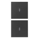 VIMAR SPA - VIW19751 Due mezzi tasti 1M neutro pers. grigio