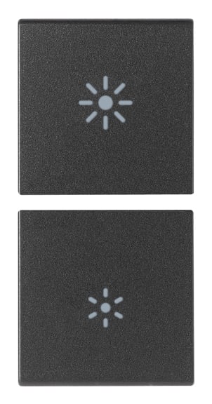 VIMAR SPA - VIW19751.AB.3 2 mezzi tasti 1M dimmer antibat. grigio