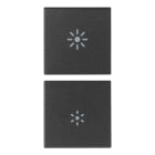 VIMAR SPA - VIW19751.3 Due mezzi tasti 1M dimmer grigio