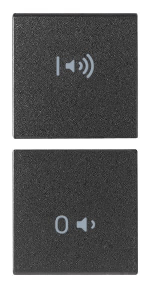 VIMAR SPA - VIW19751.4 DUE MEZZI TASTI 1M ON/OFF VOLUME GRIGIO