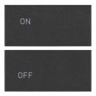 VIMAR SPA - VIW19752.1 Due mezzi tasti 2M simboli ON/OFF grigio