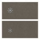 VIMAR SPA - VIW19752.3.M Due mezzi tasti 2M dimmer Metal