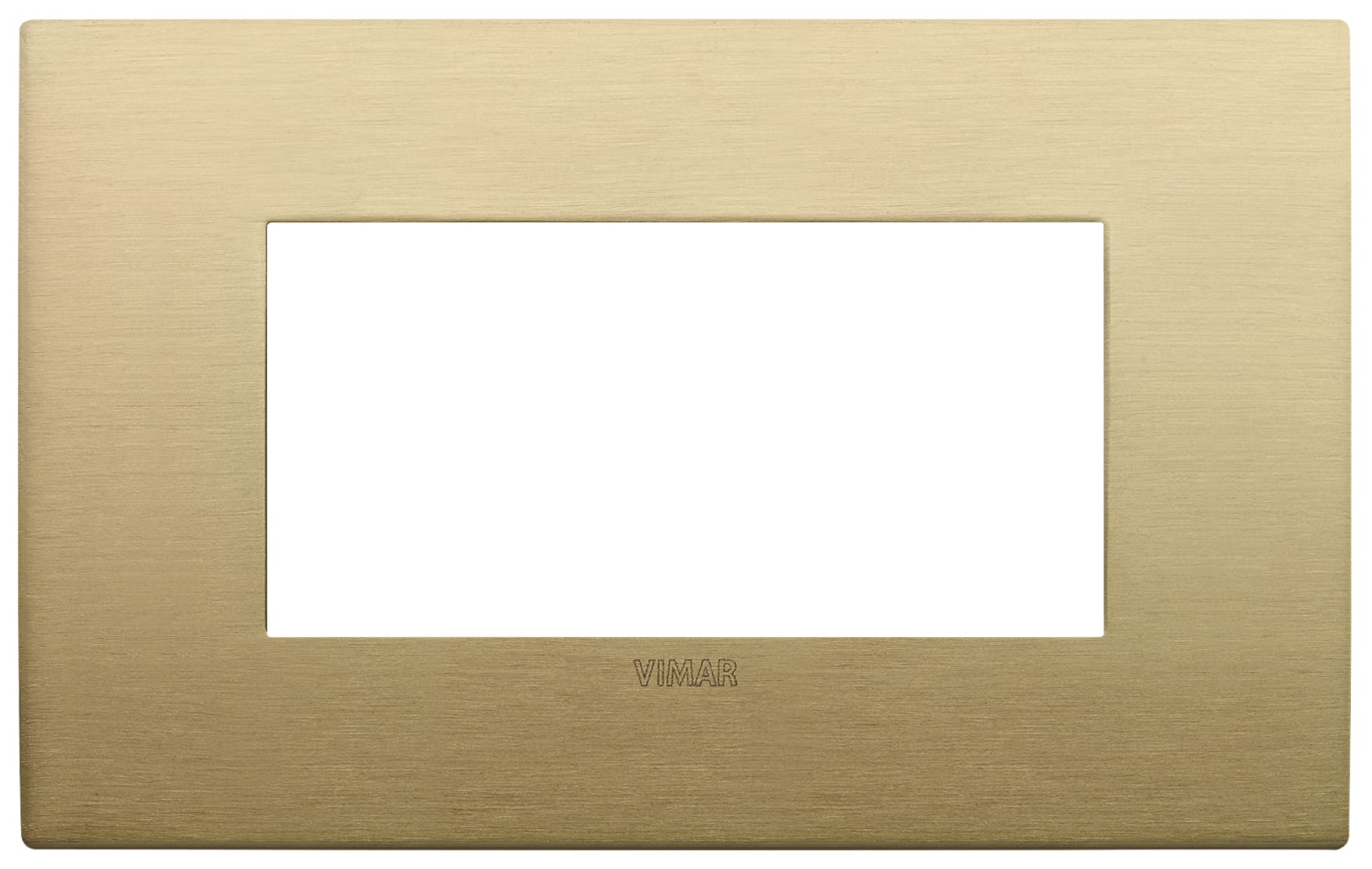 VIMAR SPA - VIW19954.12 PLACCA FIT 4M OTTONE SPAZZOLATO