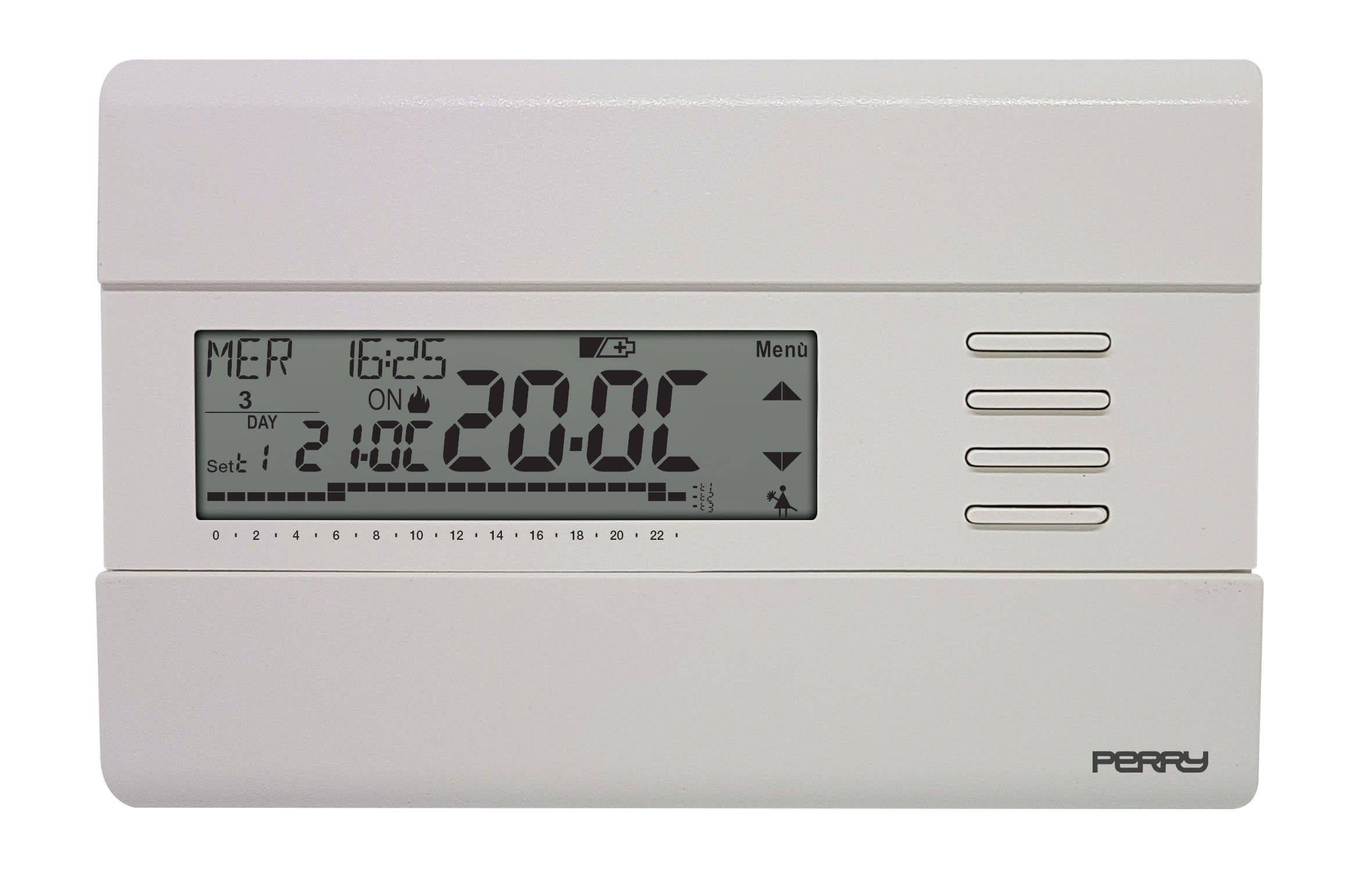 PERRY - PER1CRCR311B CRONOT. SETT. PARETE 3VCC BIANCO