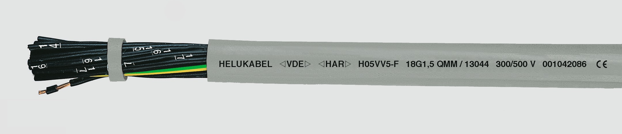 HELUKABEL ITALIA SRL - HLK13025M H05VV5-F (NYSLYO-JZ) 3G1 QMM GREY