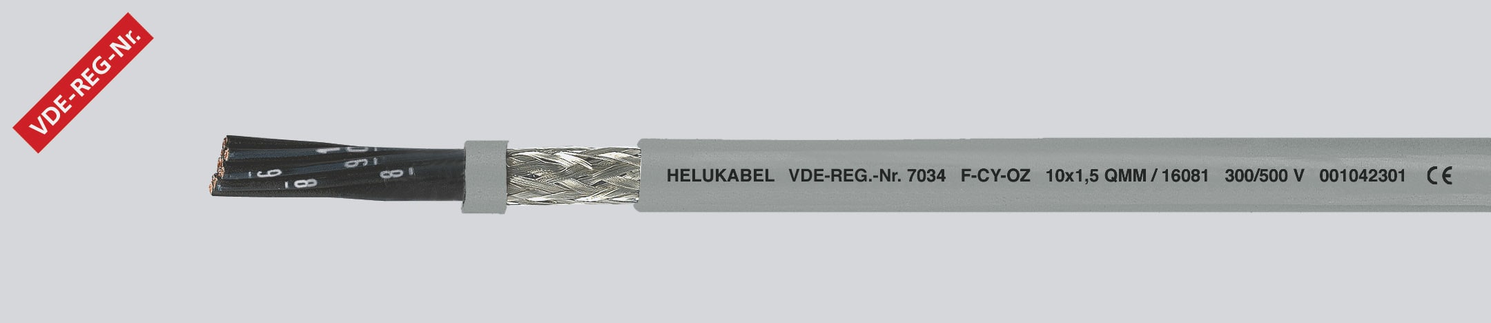 HELUKABEL ITALIA SRL - HLK16559 F-CY-OZ (LIY-CY) 3X0.75 QMM GREY