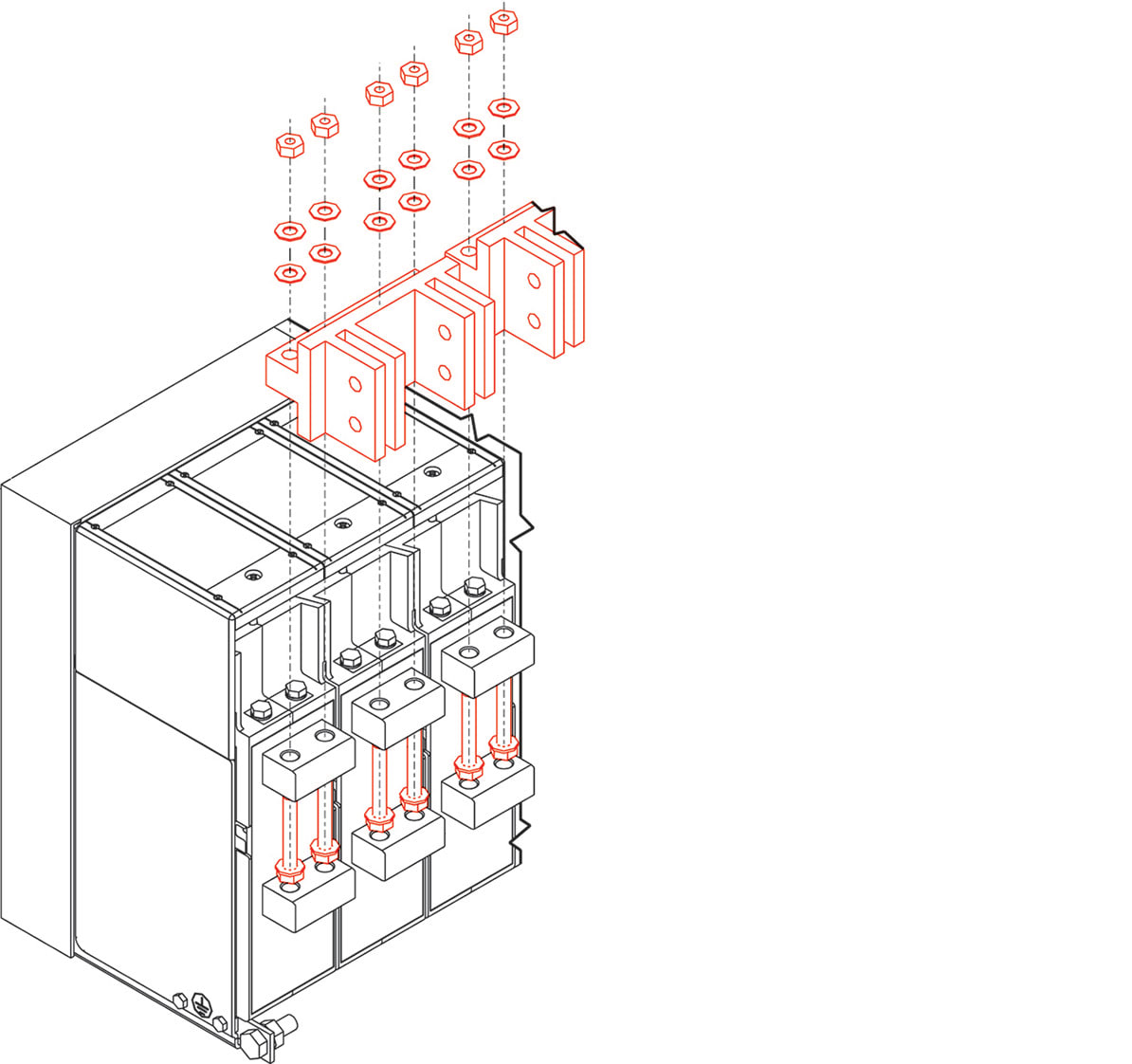 ABB SPA - ABB1SDA038054R1 3 TERM.VERT.III PER FISSO E3