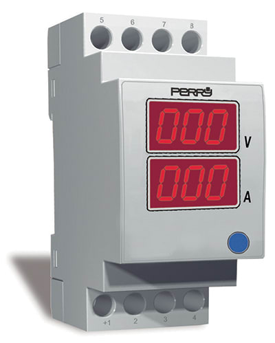 PERRY - PER1SDSD02AV/2 AMPEROMETRO/VOLTMETRO 2 DIN