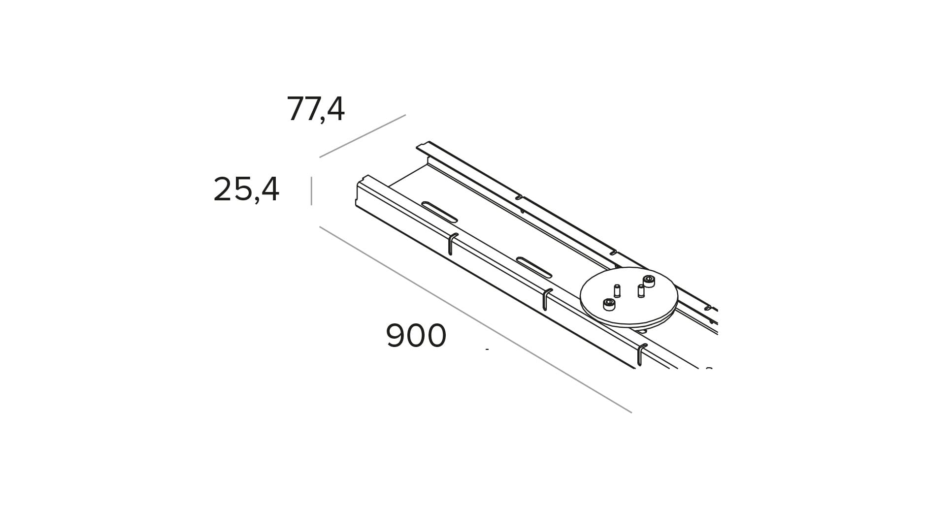 TARGETTI - TAR1T4628 CORO ACC SURF MOUNTING CHANNEL FW