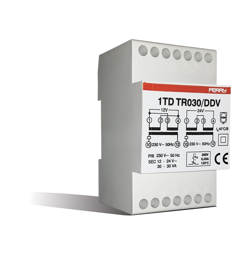 PERRY - PER1TDTR030/DDV TRASF.MODUL. 30VA 230/12-12-24V