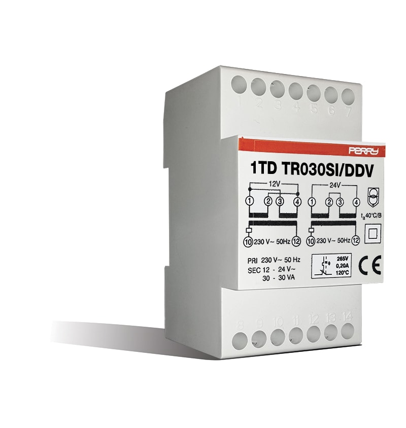 PERRY - PER1TDTR30SI/DDV TRASF.MODUL.30VA S.INT.230/12-12-24V