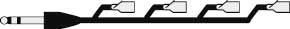 A.T.E.C. SRL - TUTTU JSB4SXB CAVETTO BIL 2M JACK ST 6.3 4 SPINE XLR