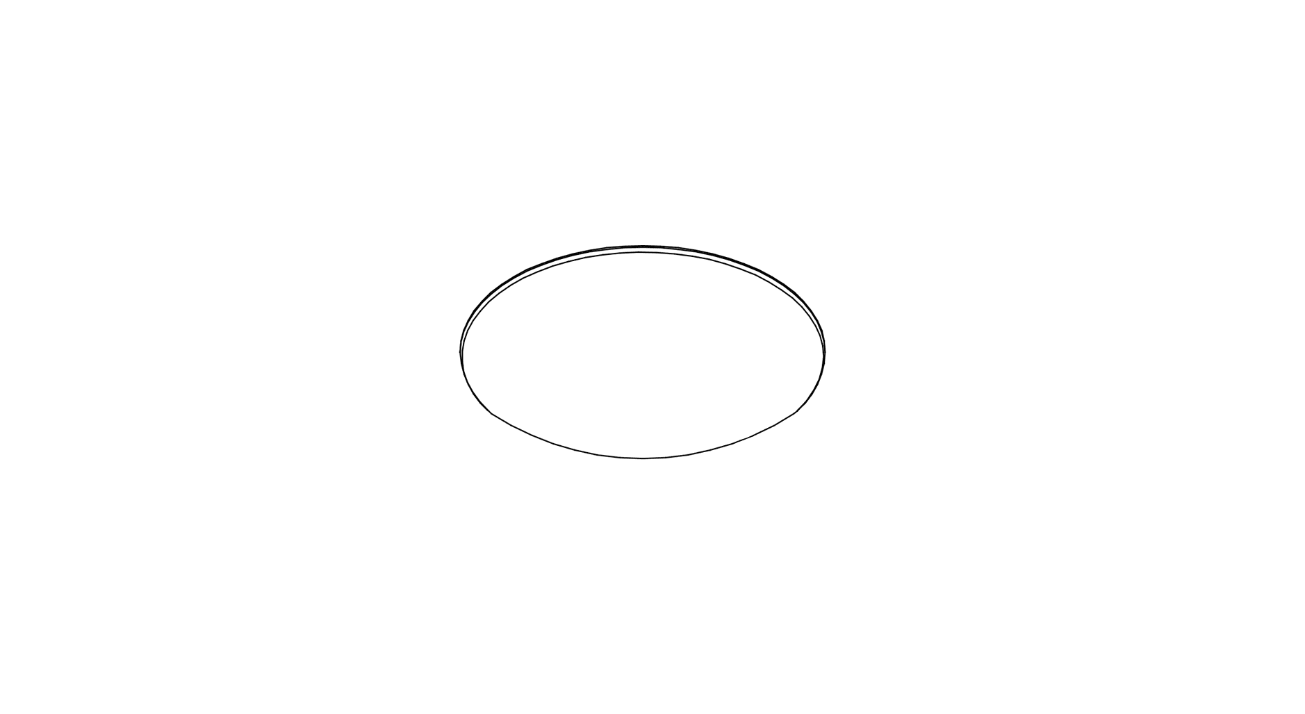 TARGETTI - TAR1V7213AB SLIM CIRCULAR CANOPY NO FEEDING CABLE