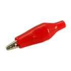 ALPHA ELETTRONICA SR - ALP21-1 Pinza coccodrillo isolata - Rossa