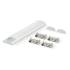 ALPHA ELETTRONICA SR - ALPJO380/076-12K Aluminum profile with flat transparent PC cover - 2m - Accessories included