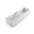 ALPHA ELETTRONICA SR - ALPJO380/950-01B Rectangular rose window 255x80x45mm painted white - with bracket and screws - dowels excluded