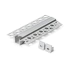 ALPHA ELETTRONICA SR - ALPJO381/505-12K Silver anodized aluminum profile for plasterboard with flat cover - Accessories included