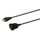 ALPHA ELETTRONICA SR - ALP23-003/5B Cable from Italian 3 poles 10A Plug to Italian 3 poles 10A Socket - Black - 5m