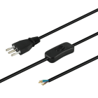 ALPHA ELETTRONICA SR - ALP23-006/20B 3x0,75 power cable with flying switch - Black - 2m