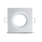 ALPHA ELETTRONICA SR - ALPLS280-102W/1 White Led lamp support - adjustable ring - 83x83mm - Base NOT included