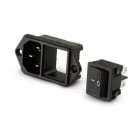 ALPHA ELETTRONICA SR - ALP23-12/5 Spina di alimentazione AC da pannello con fissaggio a vite - C14 - Con interruttore