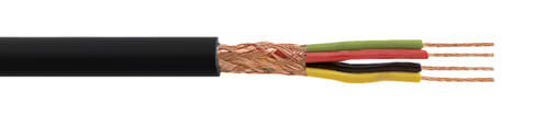 ALPHA ELETTRONICA SR - ALPWTR144 CAVO 4 POLI SCHERMATO 4X0.22 NERO