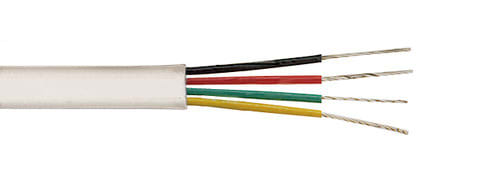 ALPHA ELETTRONICA SR - ALPWTR492A/T CAVO TEL 4 POLI PIATTO AVORIO
