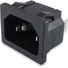 ALPHA ELETTRONICA SR - ALP23-5/3 Panel mounted AC power plug with screw fixing - C14 - Faston 6,3mm